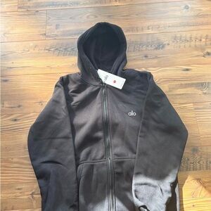 ALO Yoga Black Zip Up Sweater
